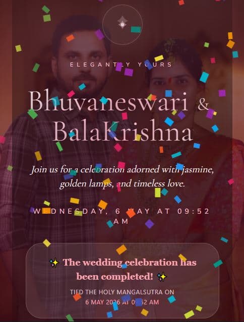 Bhuvaneswari and Balakrishna Invitation Preview