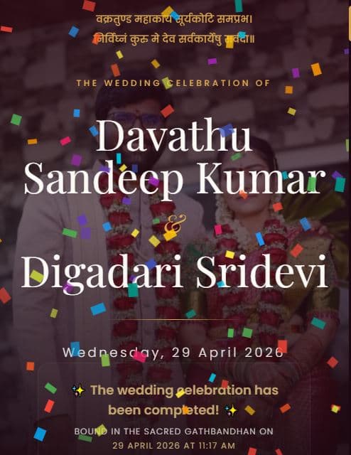 Sridevi and Sandeep Invitation Preview